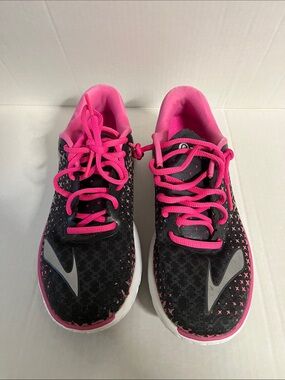 Brooks Women’s Black and Hot Pink Running Sneakers